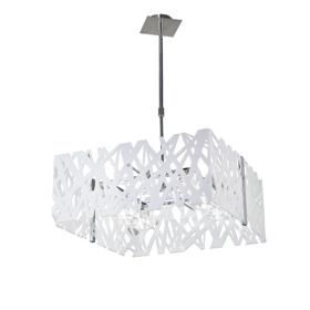M1260  Tokio Square Telescopic 6 Light Gloss White